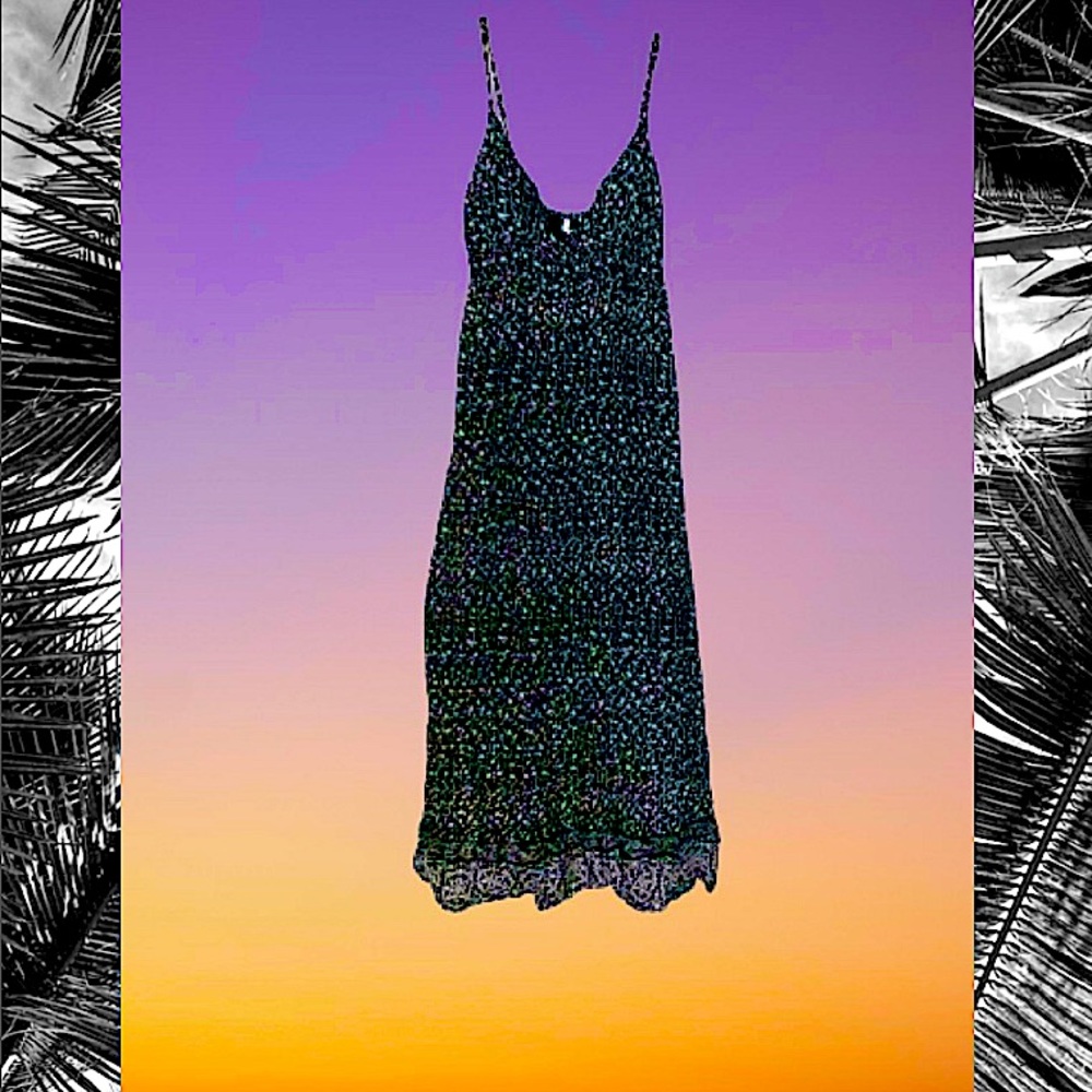 Light and airy black & white maxi dress